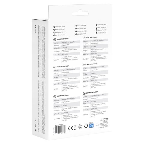 SAVIO KABEL DISPLAYPORT 2.1 3M CL-211 SAVIO
