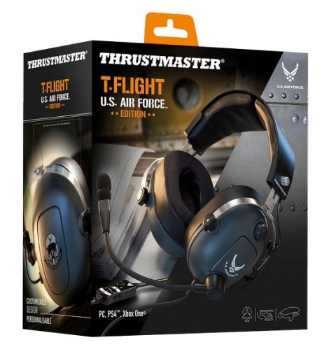 Zestaw słuchawkowy Thrustmaster Gaming Headset T Flight U.S. Air Force Edition Przewodowy Nausznik Czarny THRUSTMASTER