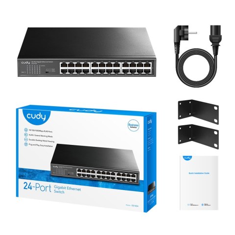 Cudy GS1024 łącza sieciowe Gigabit Ethernet (10/100/1000) Czarny CUDY