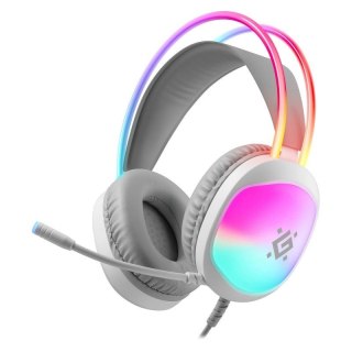 DEFENDER SŁUCHAWKI Z MIKROFONEM ECLIPSE RGB BIAŁE 62440 Defender