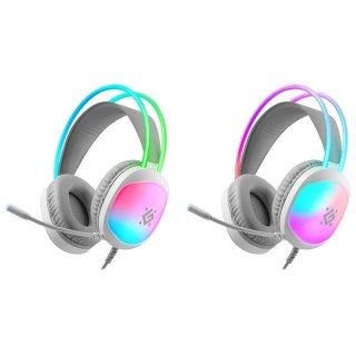 DEFENDER SŁUCHAWKI Z MIKROFONEM ECLIPSE RGB BIAŁE 62440 Defender