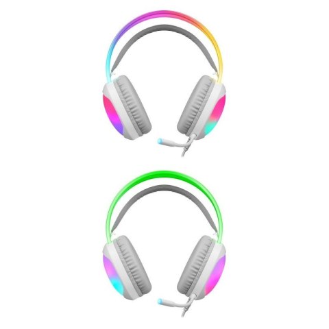 DEFENDER SŁUCHAWKI Z MIKROFONEM ECLIPSE RGB BIAŁE 62440 Defender