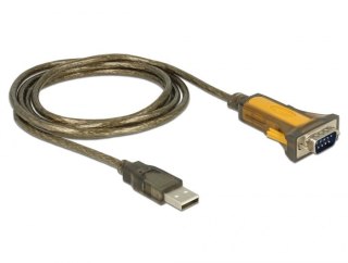 DeLOCK 65840 kabel równoległy Czarny, Żółty 1,5 m USB Typu-A DB-9 DELOCK