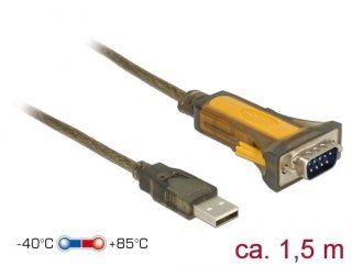 DeLOCK 65840 kabel równoległy Czarny, Żółty 1,5 m USB Typu-A DB-9 DELOCK