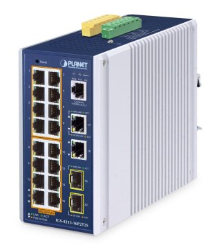 IP30 Industrial L2/L4 16-Port 10/100/1000T 802.3at PoE + 2-Port 10/100/1000T + 2-Port 100/1000X SFP Managed Switch (320 watts Po No name