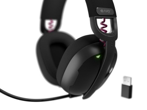 SŁUCHAWKI NAUSZNE FURY FUKIYA F6 Z MIKROFONEM BEZPRZEWODOWE CZARNE FURY