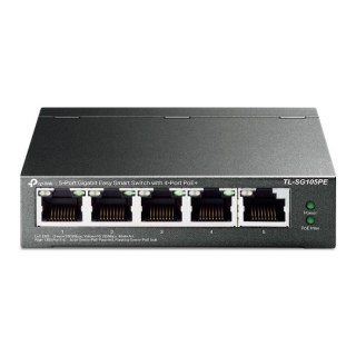 TP-Link TL-SG105PE przełącznik sieciowy Zarządzany L2 Gigabit Ethernet (10/100/1000) Obsługa PoE Czarny TP-LINK