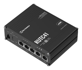 Teltonika Networks RUTC41 (EU) router 4G Cat 4 Edge z WiFi 6, wsparciem dla dockera, 5 portami ethernetowymi, eSIM Teltonika