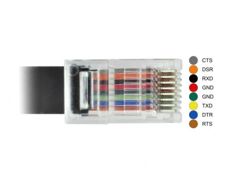 DeLOCK 63912 kabel równoległy Czarny 2 m USB Type-C RJ45 DELOCK