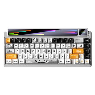 Klawiatura gasket AMG65 White Jasper switch RGB LEOBOG AULA
