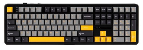 Klawiatura gasket F108 Gray+Orange+Deep Gray Volcano switch RGB AULA AULA