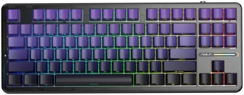 Klawiatura gasket F87 Pro Purple Black Gradient GrayWoodV4 switch RGB AULA AULA
