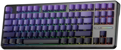 Klawiatura gasket F87 Pro Purple Black Gradient GrayWoodV4 switch RGB AULA AULA
