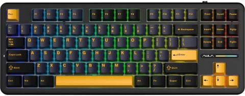 Klawiatura gasket F87 Thunder Black GrayWood switch RGB AULA AULA