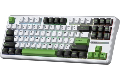 Klawiatura gasket F87 Thunder Black GrayWoodV3 switch RGB AULA AULA