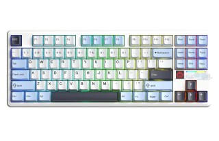 Klawiatura gasket F87Pro V2 Glacier Blue Star Vector switch RGB AULA AULA