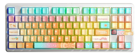Klawiatura gasket F87Pro V2 Orange Soda Kailh Meteorite Ice Cream switch RGB AULA AULA
