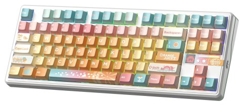 Klawiatura gasket F87Pro V2 Orange Soda Kailh Meteorite Ice Cream switch RGB AULA AULA