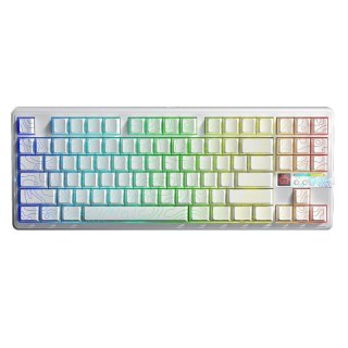 Klawiatura gasket F87Pro V2 White Contour Engravered Star Vector switch RGB AULA AULA