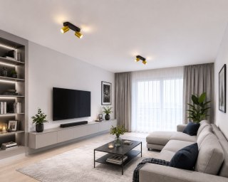 Lampa spotlight Elan 2xGU10 złota+czarna 55*100