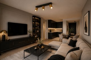 Lampa spotlight Elan 3xGU10 złota+czarna 55*100
