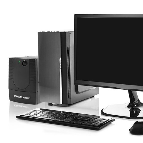 Qoltec 53772 zasilacz UPS Technologia line-interactive 0,65 kVA 360 W 1 x gniazdo sieciowe Qoltec