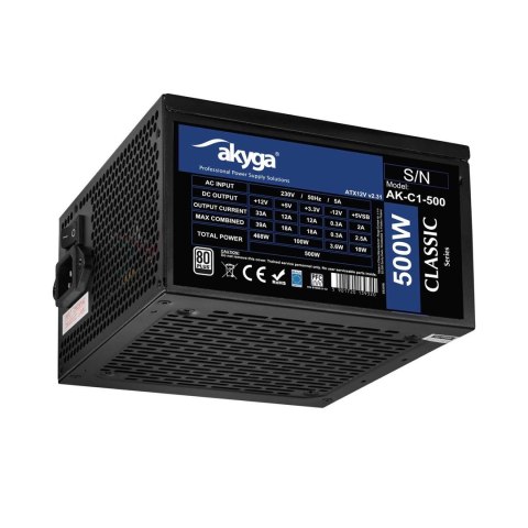 Akyga AK-C1-500 moduł zasilaczy 468 W 24-pin ATX ATX Czarny Akyga