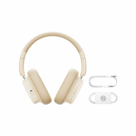 Baseus Bowie H1i Zestaw słuchawkowy Bezprzewodowy Opaska na głowę Połączenia/muzyka USB Type-C Bluetooth Biały Baseus