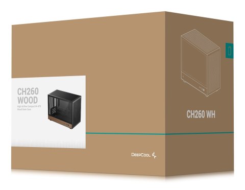 DeepCool CH260 WOOD Micro Tower Czarny, Drewno DEEPCOOL