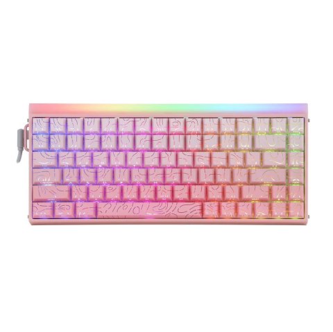 Klawiatura gasket HERO84 HE PINK+Gradient+Contour Dragon King switch RGB AULA AULA