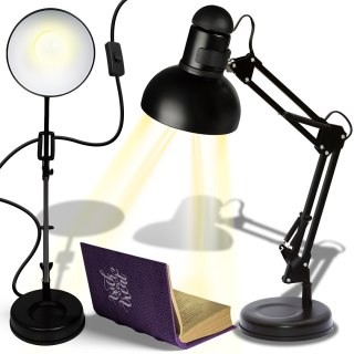 Lampka na biurko biurkowa lampa nocna kreślarska regulowana uchwyt e27 led RTO