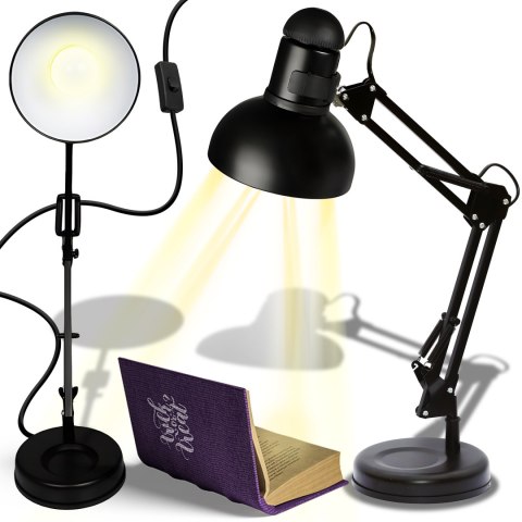 Lampka na biurko biurkowa lampa nocna kreślarska regulowana uchwyt e27 led RTO