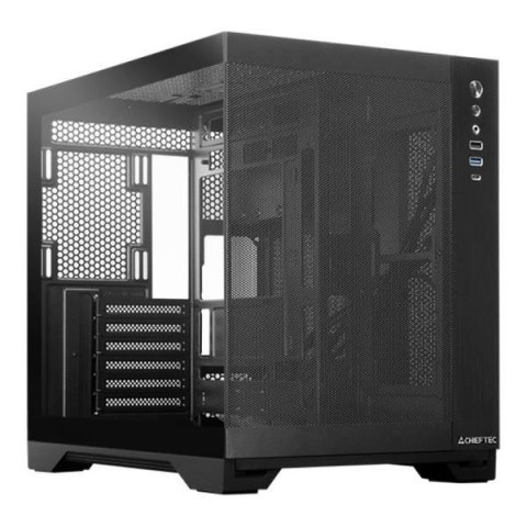Obudowa Chieftec VISIO AIR Fanless GM-30B-M-FL-OP ATX z oknem bez zasilacza czarna Chieftec