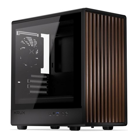 Obudowa KRUX Helio M-ATX, z oknem, bez zasilacza, czarna KRUX