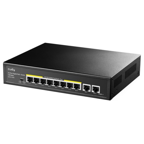 Switch CUDY GS1010PE 8-Port Gigabit PoE+ 120W 2xGbE Uplink CUDY