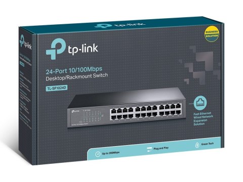TP-Link TL-SF1024D przełącznik sieciowy Nie zarządzany Fast Ethernet (10/100) Szary TP-LINK