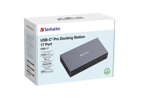 Verbatim CDS-17 Przewodowa USB 3.2 Gen 1 (3.1 Gen 1) Type-C Czarny, Szary Verbatim