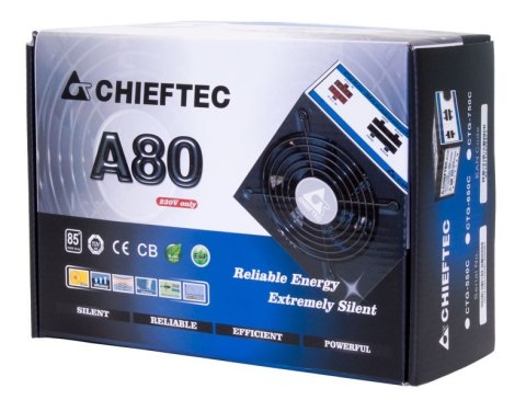 Zasilacz Chieftec A-80 CTG-750C (750 W; Aktywne; 120 mm) Chieftec