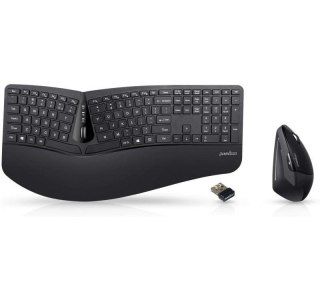 Zestaw bezprzewodowy klawiatura+mysz Perixx PERIDUO-605 Ergonomic czarny Peiying