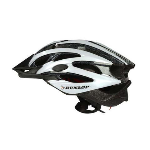 Dunlop - Kask rowerowy regulowany MTB r. M 55-58 cm (biało-czarny) Dunlop