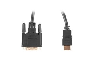 Kabel Lanberg CA-HDDV-20CU-0030-BK (HDMI M - DVI-D (24+1) M; 3m; kolor czarny) Lanberg