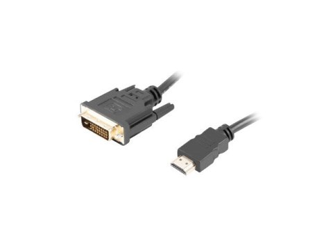 Kabel Lanberg CA-HDDV-20CU-0030-BK (HDMI M - DVI-D (24+1) M; 3m; kolor czarny) Lanberg