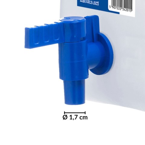 Kanister na wodę pitną z kranikiem i odpowietrznikiem, tworzywo HDPE, 20L Kamai SimplyCan