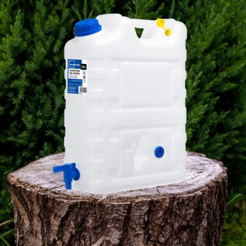Kanister na wodę pitną z kranikiem i odpowietrznikiem, tworzywo HDPE, 20L Kamai SimplyCan