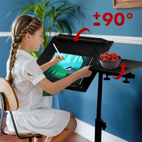 MACLEAN MOBILNE BIURKO/STAND NA LAPTOP, CZARNE, REGULACJA WYSOKOŚC 59-89CM, MAX. 30KG MC-121 B Maclean