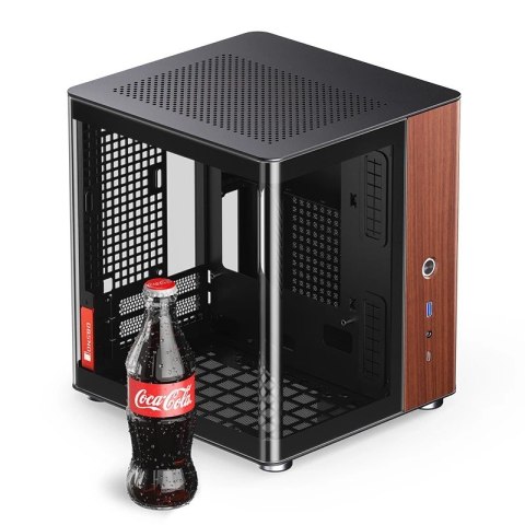 Obudowa PC Jonsbo TK-0, Mini-Tower, Mini-ITX, Tempered Glass, Holz - schwarz Jonsbo