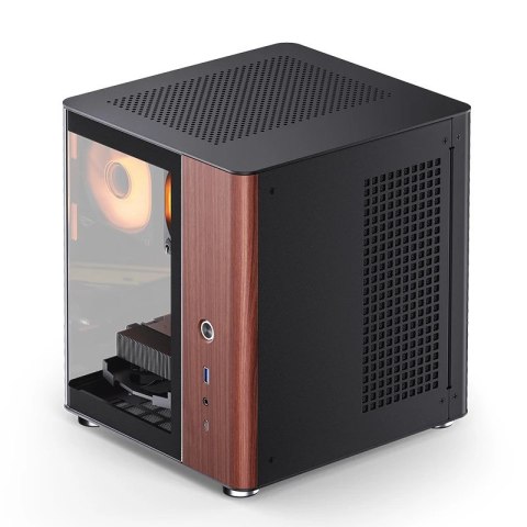Obudowa PC Jonsbo TK-0, Mini-Tower, Mini-ITX, Tempered Glass, Holz - schwarz Jonsbo