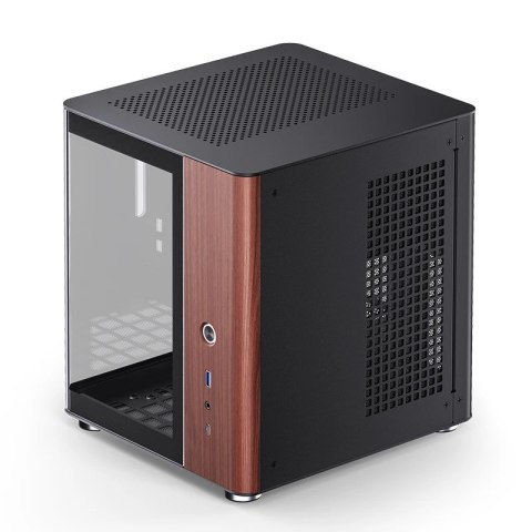 Obudowa PC Jonsbo TK-0, Mini-Tower, Mini-ITX, Tempered Glass, Holz - schwarz Jonsbo