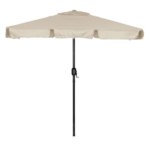 Prostokątny duży parasol ogrodowy skośny łamany z korbą beżowy 200x130 cm MultiGarden MultiGarden