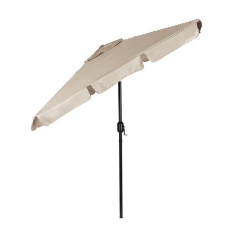Prostokątny duży parasol ogrodowy skośny łamany z korbą beżowy 200x130 cm MultiGarden MultiGarden